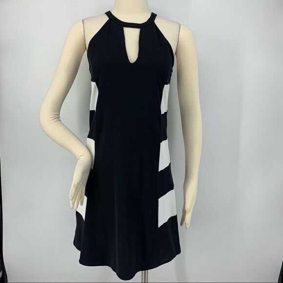Parker New Parkdale Sleeveless Halter Keyhole Shift Cocktail Dress [XS] - Picture 4 of 13